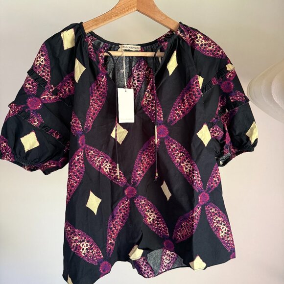 Ulla Johnson NWT navy pattern top - Picture 1 of 5